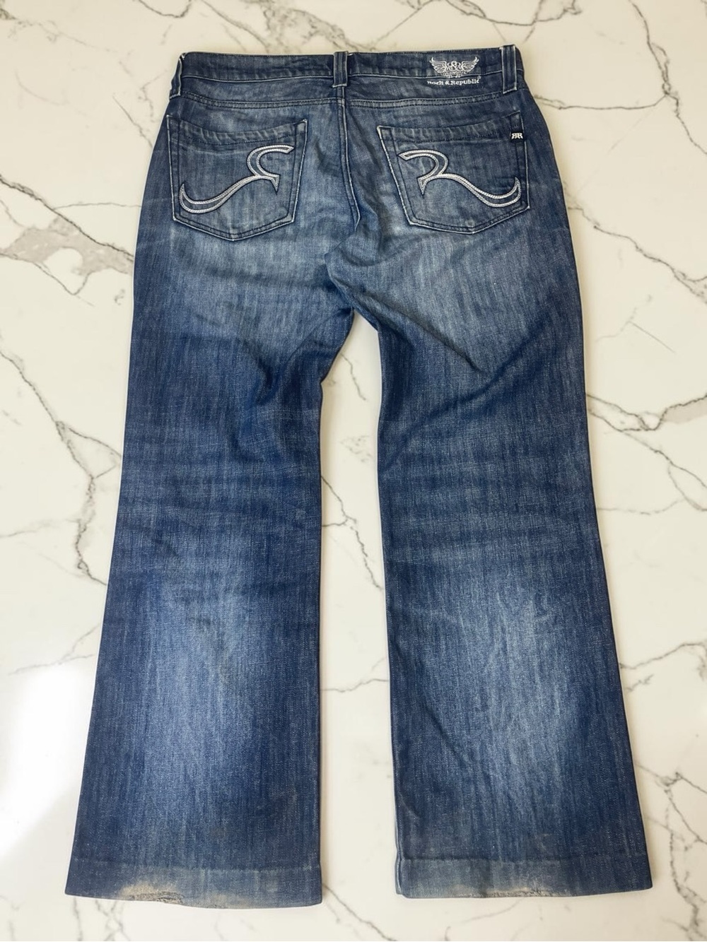 Rock & Republic Men’s Dark Blue Bootcut Jeans
